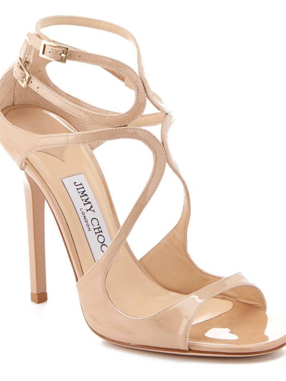 Jimmy Choo Ivette 85 Patent-leather Strappy Sandals